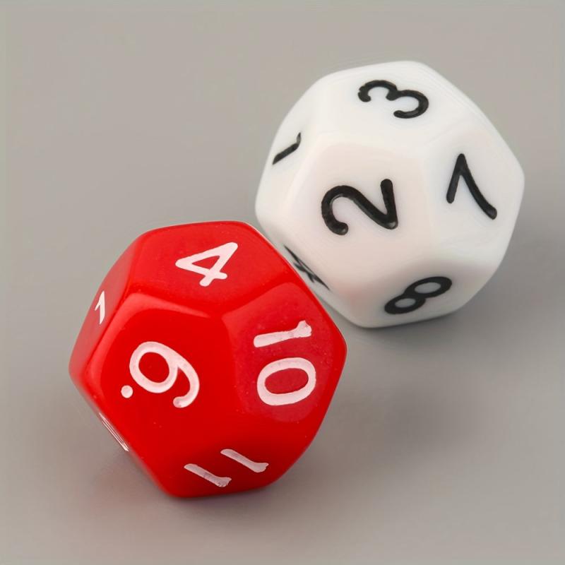 4pcs 12 Sided Dice Number Dice Toy Game Counting Dice, Unique Leisure Toys