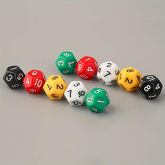 4pcs 12 Sided Dice Number Dice Toy Game Counting Dice, Unique Leisure Toys