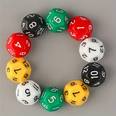 4pcs 12 Sided Dice Number Dice Toy Game Counting Dice, Unique Leisure Toys
