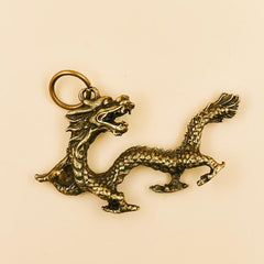 Beast Dragon Statue Bronze Figurine Antique Copper Mythical Animal Decoration