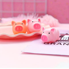 10Pcs Pig Squeeze Toy Set Stress Relief Sound Making Rubber Toys Bulk