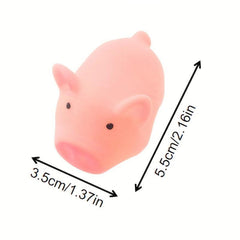 10Pcs Pig Squeeze Toy Set Stress Relief Sound Making Rubber Toys Bulk