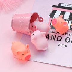10Pcs Pig Squeeze Toy Set Stress Relief Sound Making Rubber Toys Bulk
