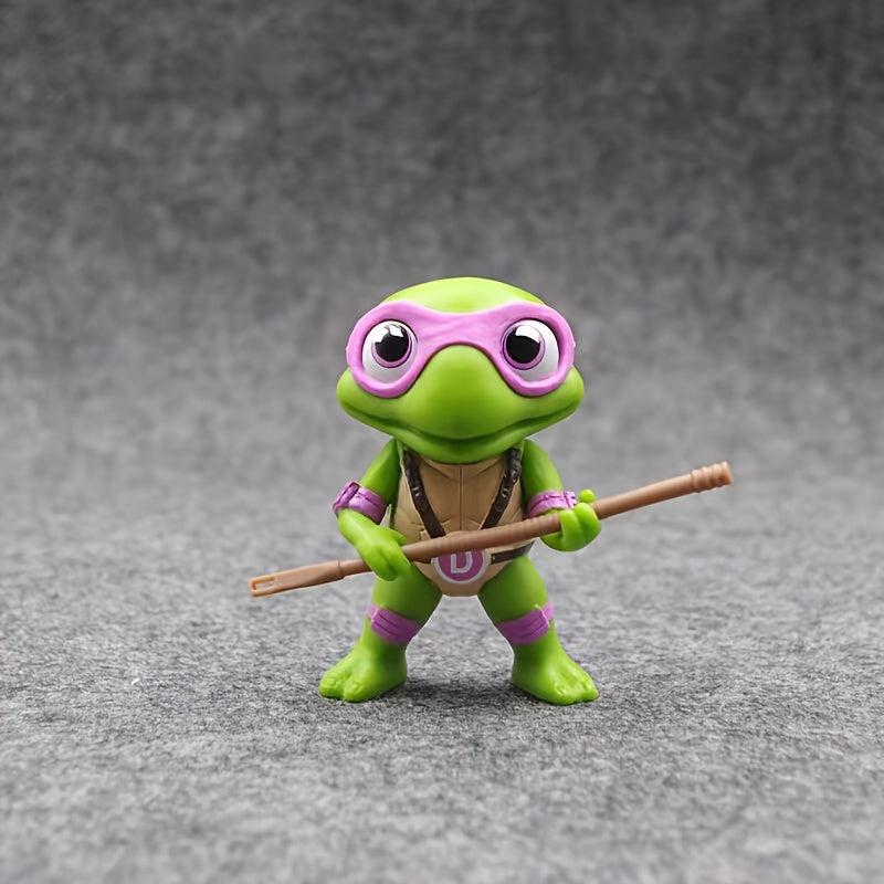 4pcs Weapon Turtle Doll Figure Car Interior Ornament Gift