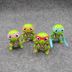 4pcs Weapon Turtle Doll Figure Car Interior Ornament Gift