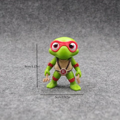 4pcs Weapon Turtle Doll Figure Car Interior Ornament Gift
