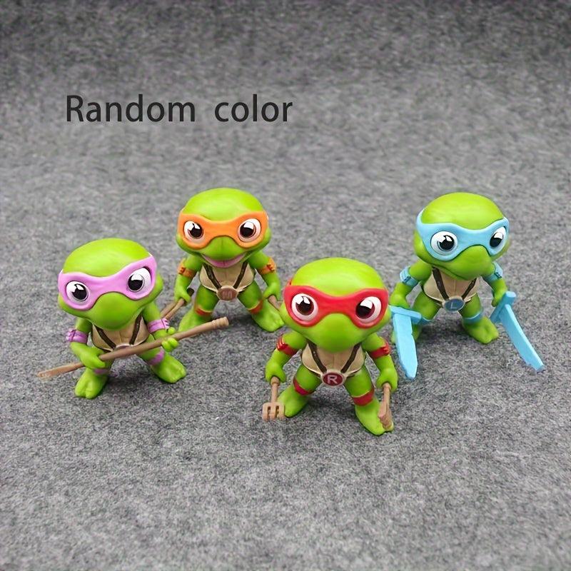4pcs Weapon Turtle Doll Figure Car Interior Ornament Gift