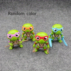4pcs Weapon Turtle Doll Figure Car Interior Ornament Gift