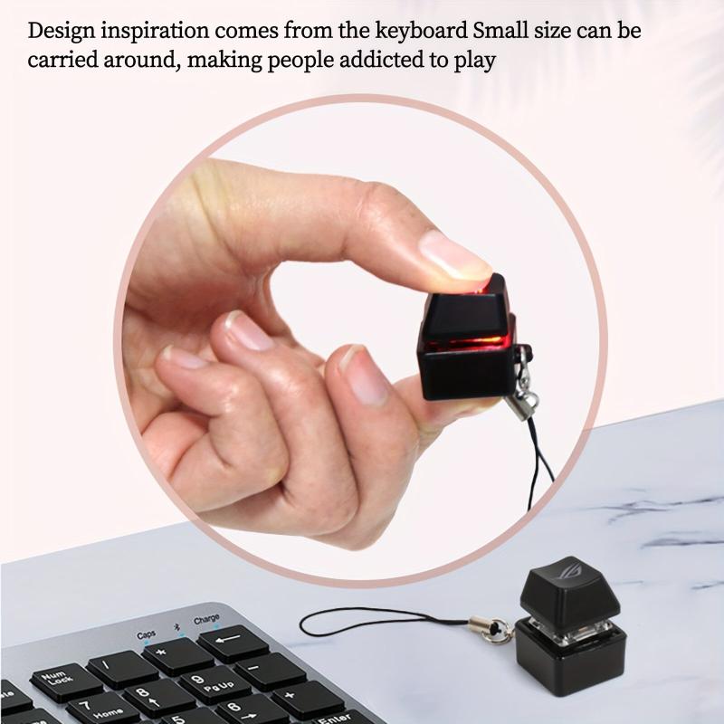 Fidget Toy Keychain LED Light Up 7 Modes Stress Relief Artifact