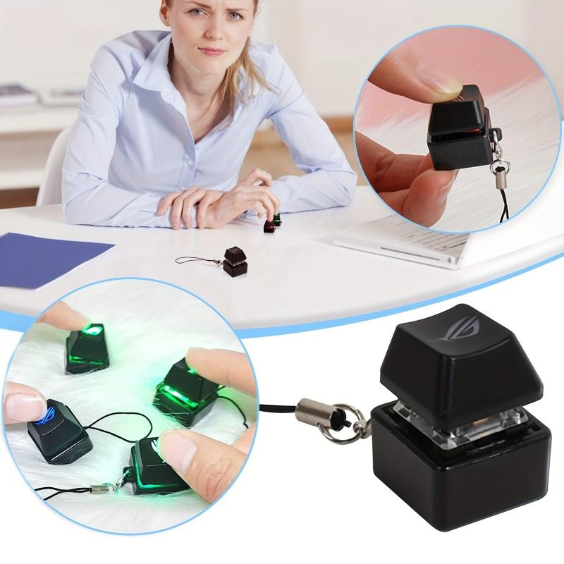 Fidget Toy Keychain LED Light Up 7 Modes Stress Relief Artifact