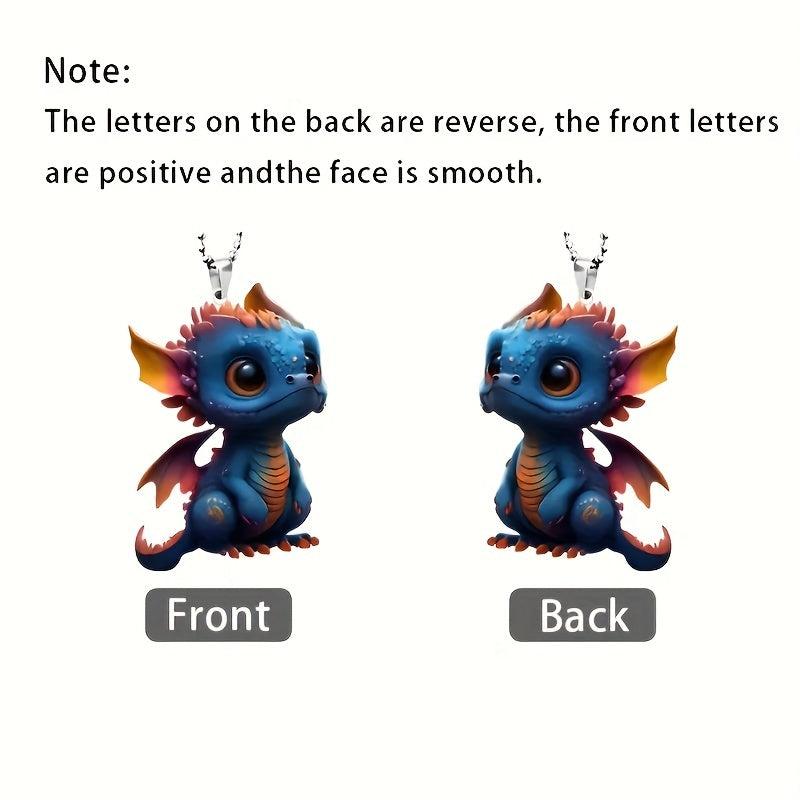 Fire Dinosaur Acrylic Car Pendant Bag Key Chain Accessories