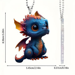 Fire Dinosaur Acrylic Car Pendant Bag Key Chain Accessories