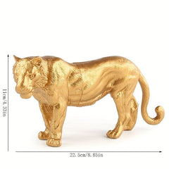 Metallic Plastic Wild Animal Figurine Set Tiger Lion Elephant Giraffe