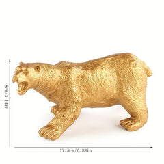 Metallic Plastic Wild Animal Figurine Set Tiger Lion Elephant Giraffe