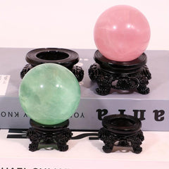 Crystal Ball Base Carving Style Display Stand Decorative Pedestal
