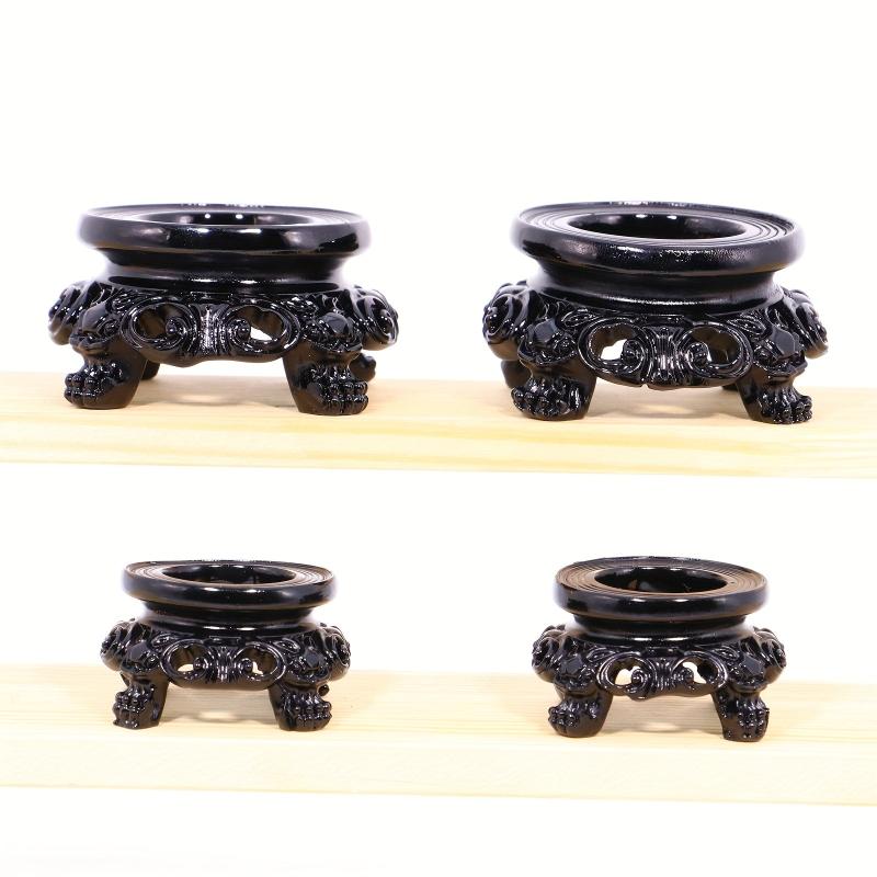 Crystal Ball Base Carving Style Display Stand Decorative Pedestal