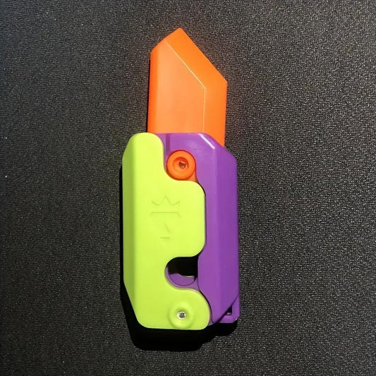 3D Carrot Toy Gravity Colorful Decompression Push Tag Small Toy