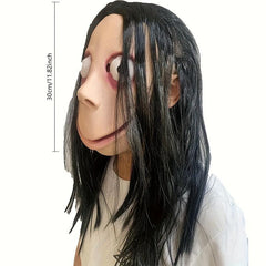 Scary Devil Mask with Long Hair for Halloween Cosplay Party