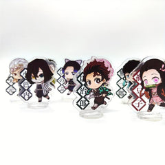 16pcs Anime Acrylic Figures Stand Model Plate Desk Decor