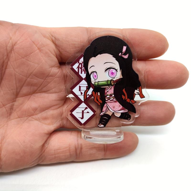 16pcs Anime Acrylic Figures Stand Model Plate Desk Decor