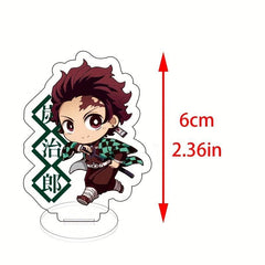 16pcs Anime Acrylic Figures Stand Model Plate Desk Decor