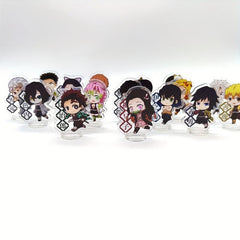 16pcs Anime Acrylic Figures Stand Model Plate Desk Decor