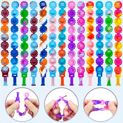 12pcs Random Pop Bracelet Fidget Toys for Kids Birthday Party Favors