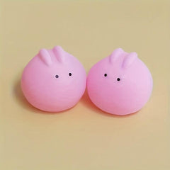 Cute Yellow Chicken & Pink Rabbit Squeeze Toy Set