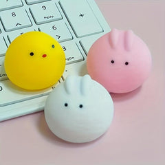 Cute Yellow Chicken & Pink Rabbit Squeeze Toy Set