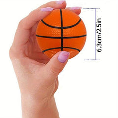 4pcs Mini Basketball Stress Balls Pack Foam Basketballs Party Favors