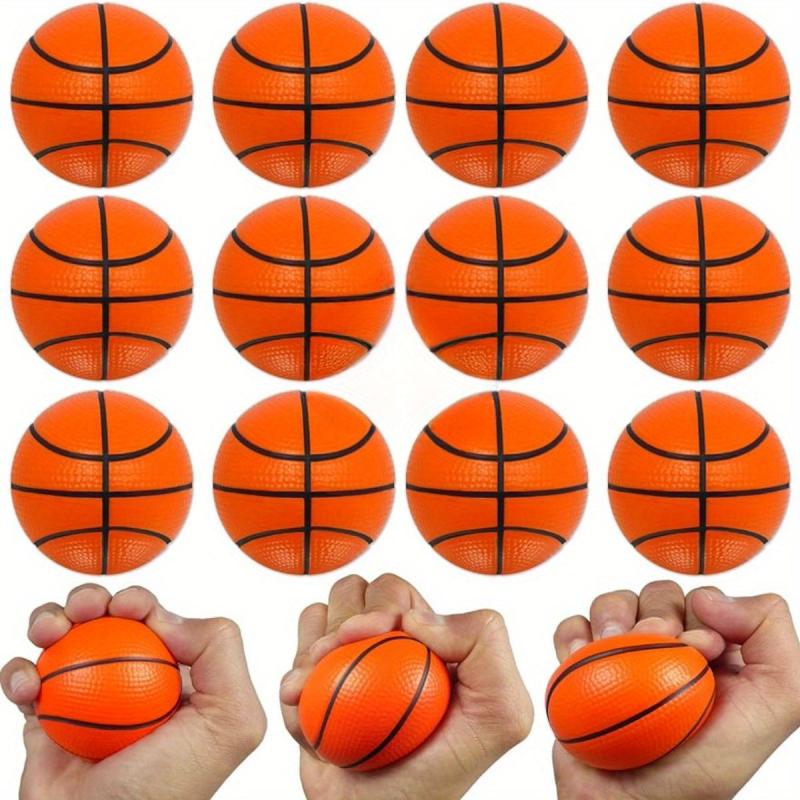 4pcs Mini Basketball Stress Balls Pack Foam Basketballs Party Favors