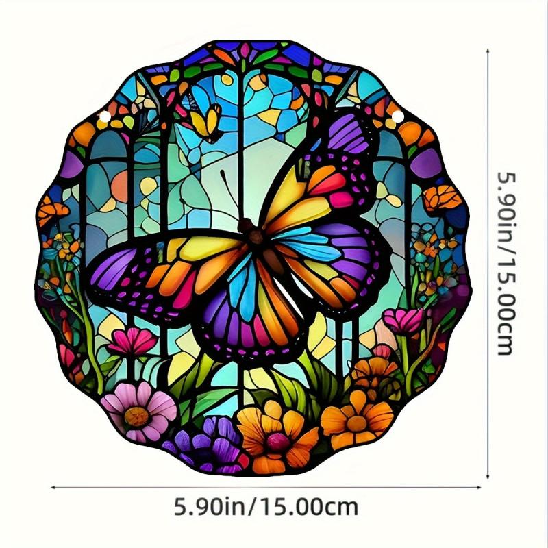 1pc Butterfly Stained Acrylic Suncatcher Colorful Sun Catchers