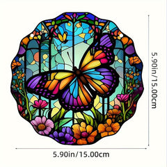 1pc Butterfly Stained Acrylic Suncatcher Colorful Sun Catchers