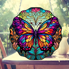 1pc Butterfly Stained Acrylic Suncatcher Colorful Sun Catchers
