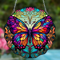 1pc Butterfly Stained Acrylic Suncatcher Colorful Sun Catchers
