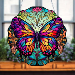 1pc Butterfly Stained Acrylic Suncatcher Colorful Sun Catchers