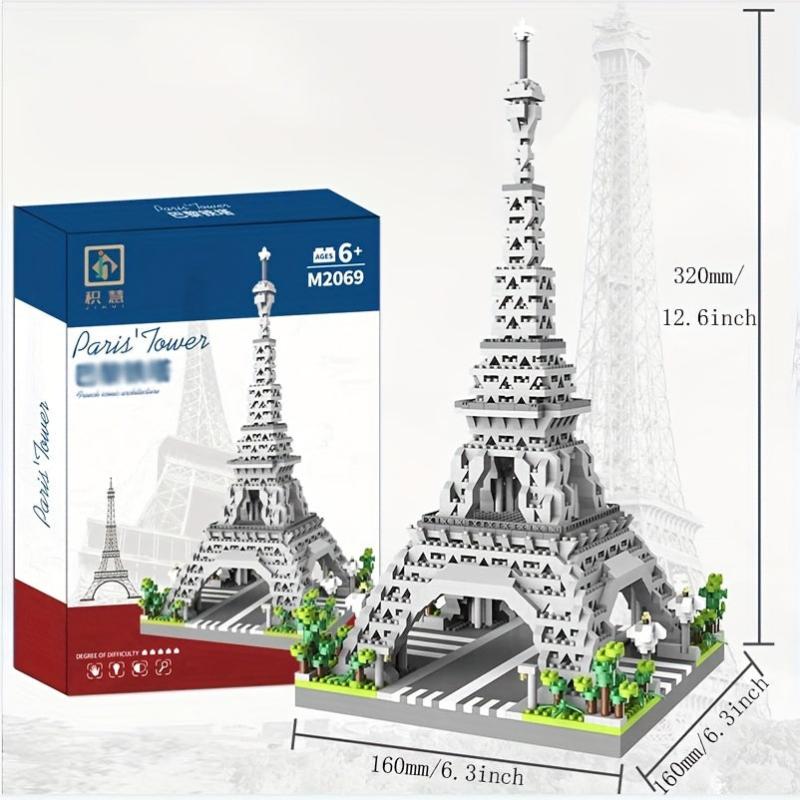 Paris Eiffel Tower Building Blocks Model Toy Gift