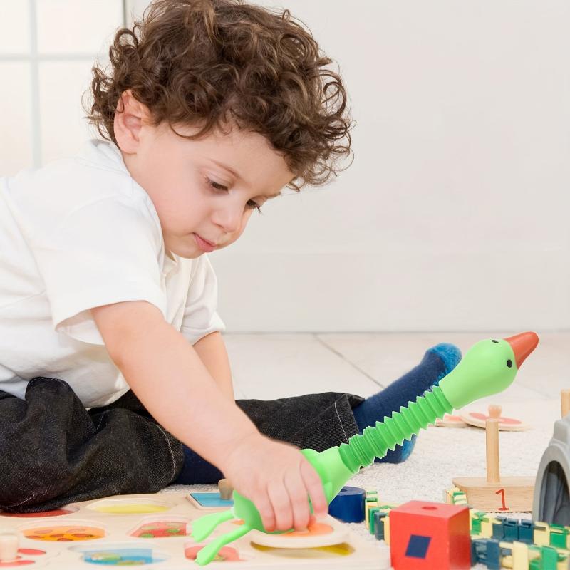 Pop Tubes Duck Toy Suction Cup Telescopic Sensory Toys For Kids
