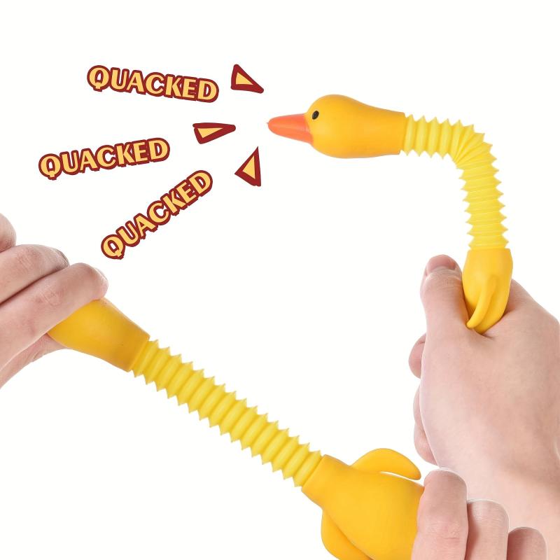 Pop Tubes Duck Toy Suction Cup Telescopic Sensory Toys For Kids