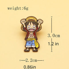 Anime Pirate Brooch Enamel Metal Backpack Pin