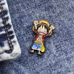 Anime Pirate Brooch Enamel Metal Backpack Pin