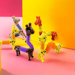 Kids Telescopic Giraffe Toy Retractable Toy