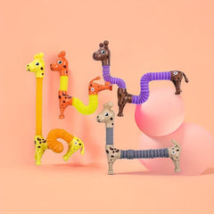 Kids Telescopic Giraffe Toy Retractable Toy