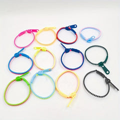 4pcs Candy Zipper Chain Bracelet Decompression Toy for Christmas Birthday Gift