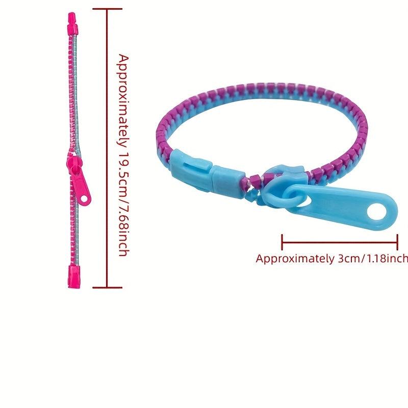 4pcs Candy Zipper Chain Bracelet Decompression Toy for Christmas Birthday Gift
