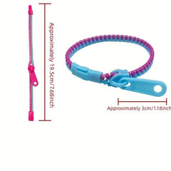 4pcs Candy Zipper Chain Bracelet Decompression Toy for Christmas Birthday Gift