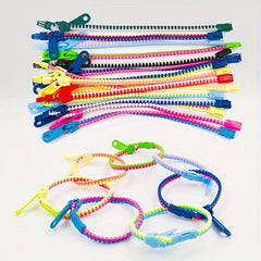4pcs Candy Zipper Chain Bracelet Decompression Toy for Christmas Birthday Gift