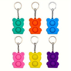 Mini Push Pops Bubble Sensory Toy Stress Relief Keychain Toy Hand Toys