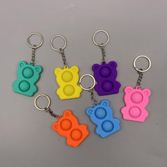 Mini Push Pops Bubble Sensory Toy Stress Relief Keychain Toy Hand Toys
