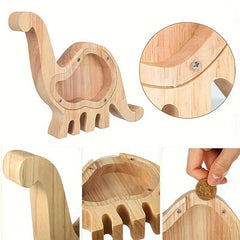 Animal Wood Piggy Bank Large Capacity Money Saver